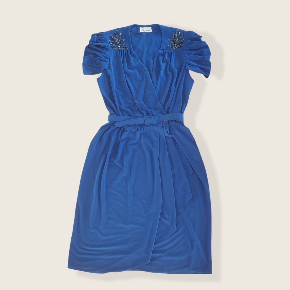 Vintage 80's Does 40's Cocktail Wrap Dress